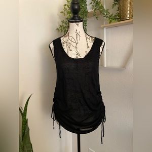 Black Knitted Ladies Tank Top Size Small